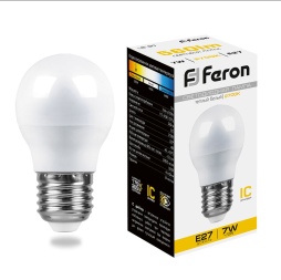 лампа светодиодная feron lb-95 25481 e27 2700к 7w, артикул 25481
