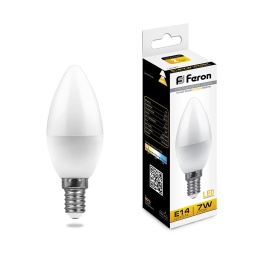 лампа светодиодная feron lb-97 25475 e14 2700к 7w, артикул 25475
