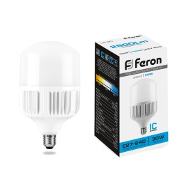 лампа светодиодная feron lb-65 25537 e27-e40 6400к 30w, артикул 25537