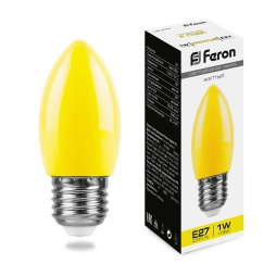 лампа светодиодная feron lb-376 25927 e27  1w, артикул 25927