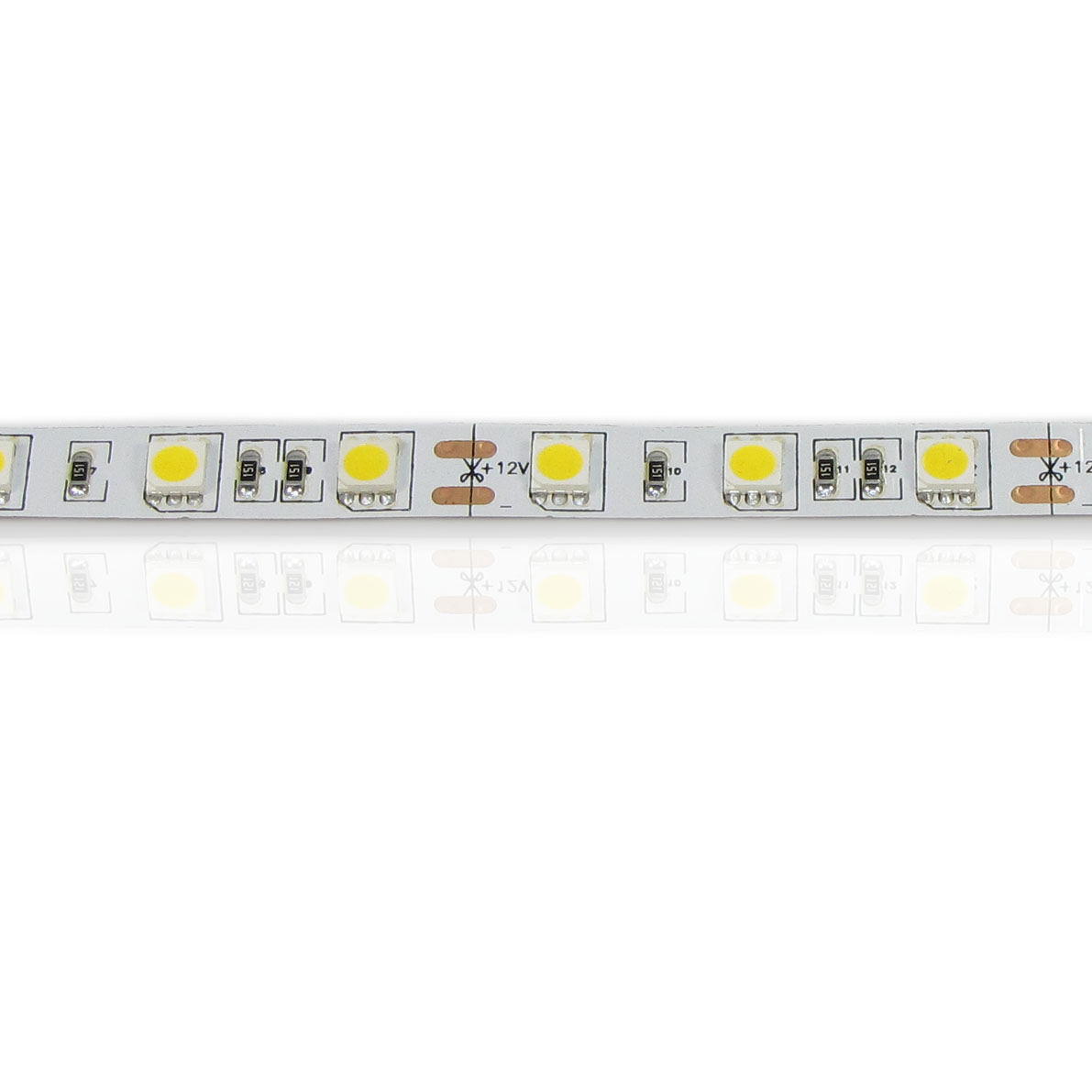 светодиодная лента standart class, 5050, 60led/m, warm white, 12v, ip33, артикул 52717