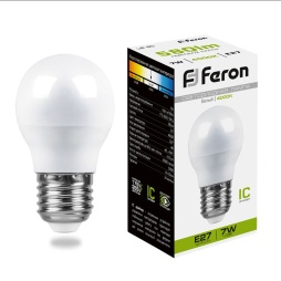 лампа светодиодная feron lb-95 25482 e27 4000к 7w, артикул 25482