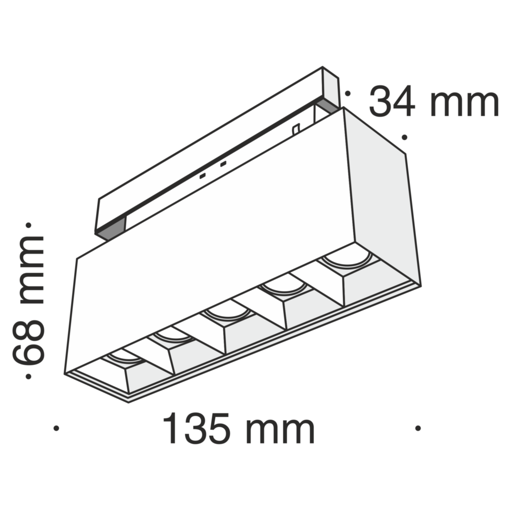 трековый светильник maytoni technical magnetic track system s35 points, артикул TR014-2-10W4K-B