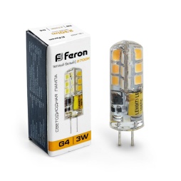 лампа светодиодная feron lb-422 25531 g4 2700к 3w, артикул 25531