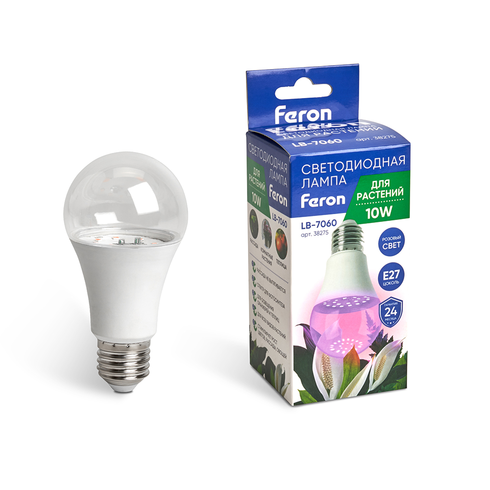 лампа для растений feron lb-7060 38275 e27, артикул 38275